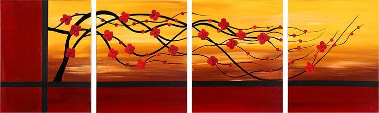 Dafen Oil Painting on canvas flower -set095